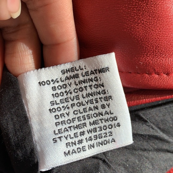 WALTER BAKER Allison Red Leather Jacket - Picture 9 of 9